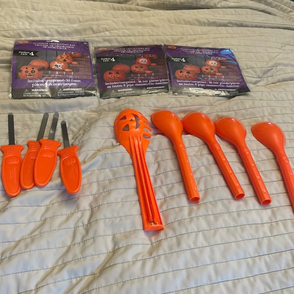 Halloween 🎃 party 🎉 carving kit pumpkin spoon kit mask for pumpkin decorating